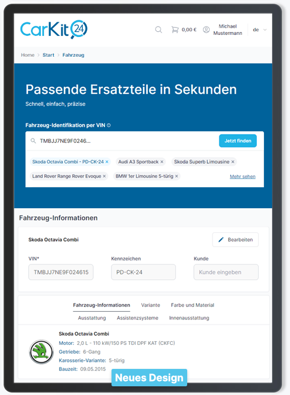 CarKit24 Fahrzeuginformationen